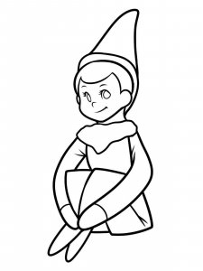 Elf on the Shelf coloring page 21 - Free printable