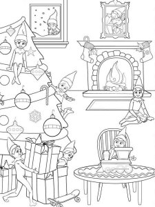 Elf on the Shelf coloring page 22 - Free printable