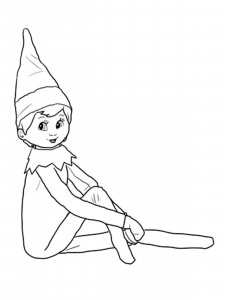 Elf on the Shelf coloring page 3 - Free printable
