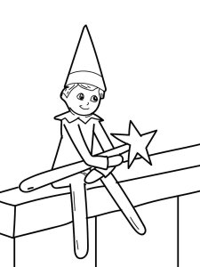 Elf on the Shelf coloring page 5 - Free printable