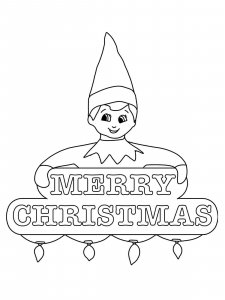 Elf on the Shelf coloring page 7 - Free printable