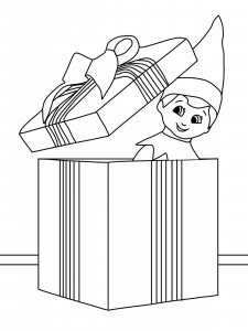 Elf on the Shelf coloring page 8 - Free printable