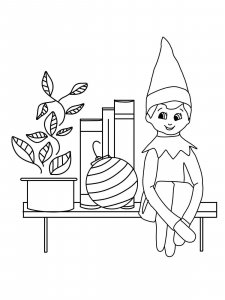 Elf on the Shelf coloring page 9 - Free printable