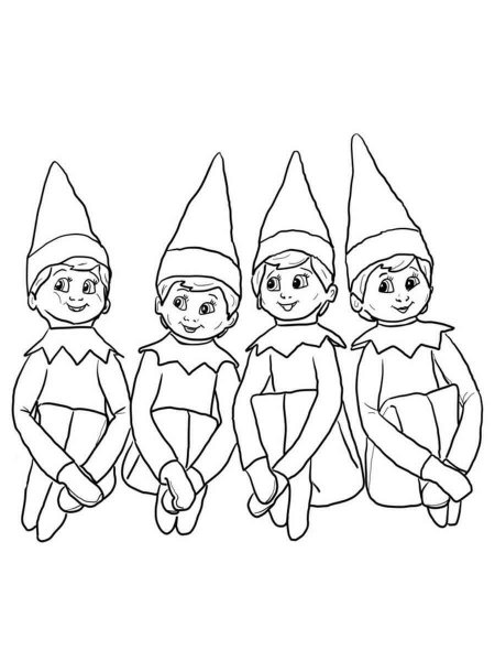 Elf On The Shelf Coloring Page from My Coloring Pages