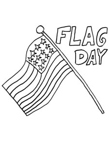 Flag Day coloring page 1 - Free printable