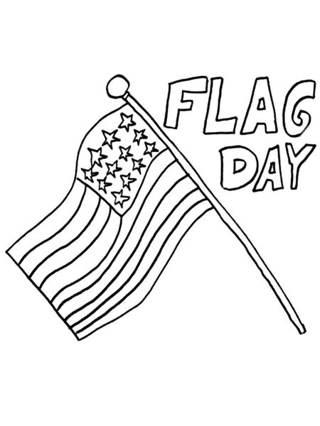 Flag Day coloring page - Free printable