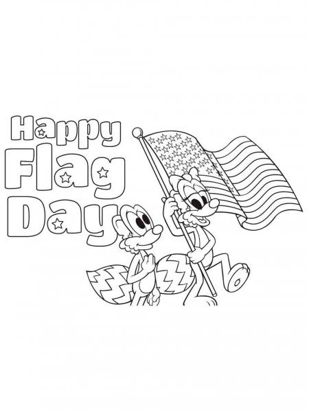 Flag Day coloring page - Free printable