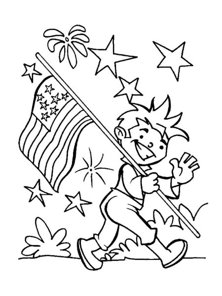 Flag Day coloring page - Free printable