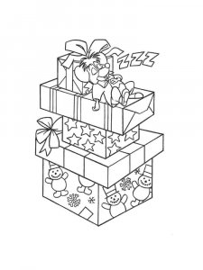 Gift coloring page 15 - Free printable