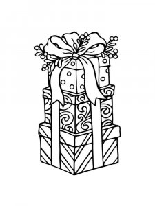 Gift coloring page 16 - Free printable