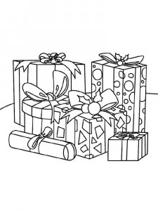 Gift coloring page 22 - Free printable