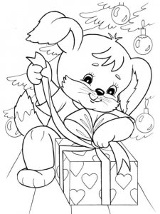Gift coloring page 34 - Free printable