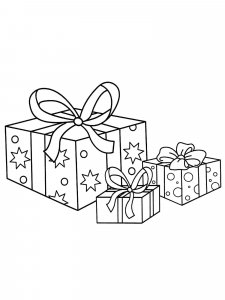 Gift coloring page 35 - Free printable