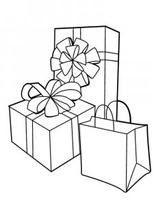 Gift coloring page 39 - Free printable