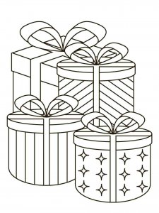 Gift coloring page 4 - Free printable