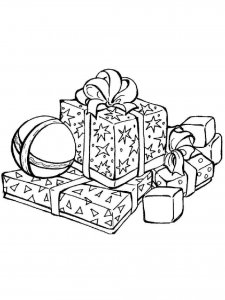 Gift coloring page 42 - Free printable