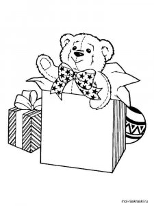 Gift coloring page 44 - Free printable