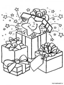 Gift coloring page 50 - Free printable