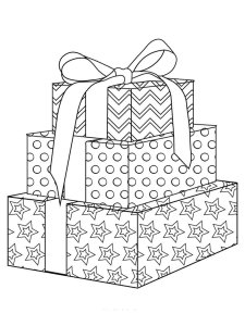 Gift coloring page 6 - Free printable