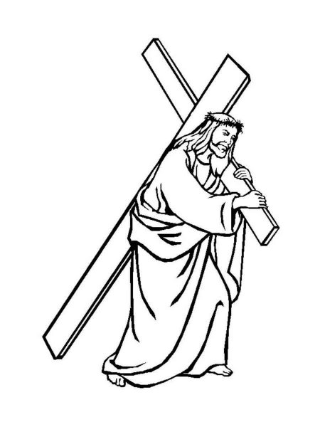 Good Friday coloring page - Free printable