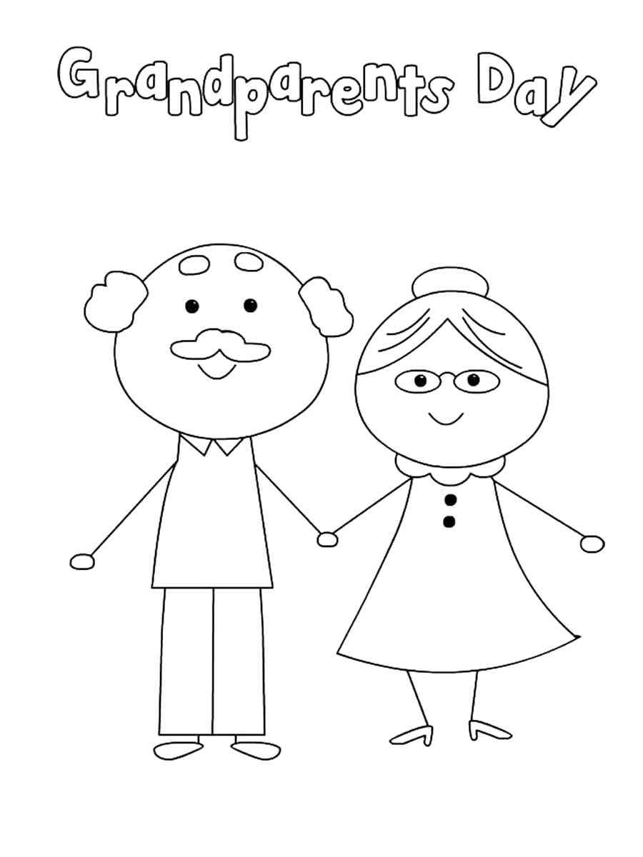 Бабушка и дедушка рисунок для детей раскраска
