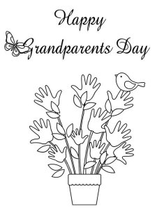Grandparents Day coloring page 1 - Free printable