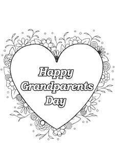 Grandparents Day coloring page 2 - Free printable