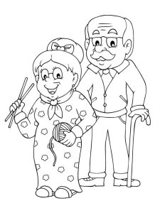 Grandparents Day coloring page 4 - Free printable