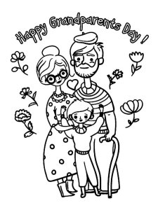 Grandparents Day coloring page 5 - Free printable