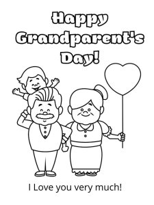 Grandparents Day coloring page 9 - Free printable
