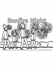 Guy Fawkes Night coloring page 1 - Free printable