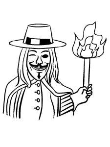 Guy Fawkes Night coloring page 4 - Free printable