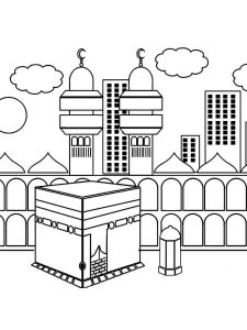Hajj and Umrah coloring page - Free printable