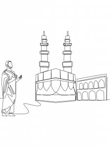 Hajj and Umrah coloring page 2 - Free printable