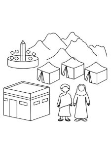 Hajj and Umrah coloring page 7 - Free printable