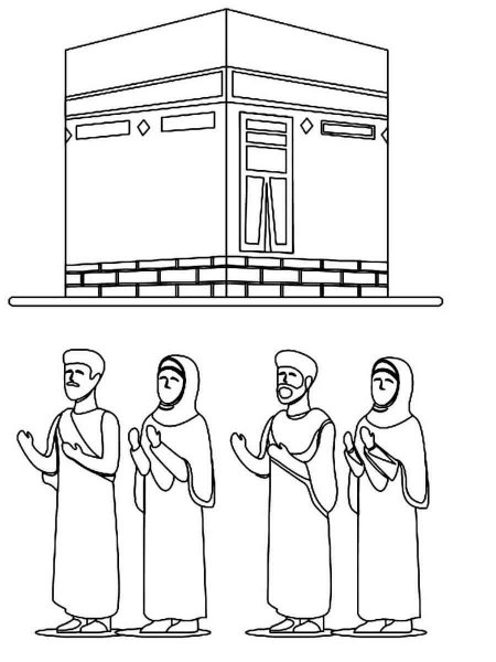 Hajj and Umrah coloring page - Free printable