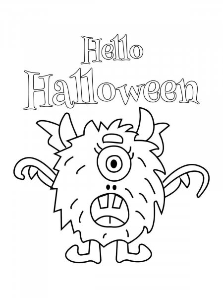 Cute Halloween coloring page - Free printable