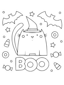Halloween Cat coloring page 13 - Free printable