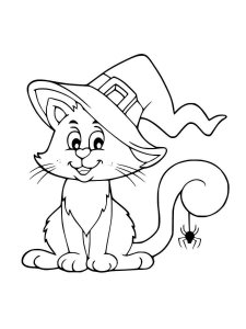Halloween Cat coloring page 18 - Free printable
