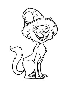 Halloween Cat coloring page 19 - Free printable