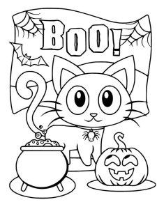 Halloween Cat coloring page 22 - Free printable