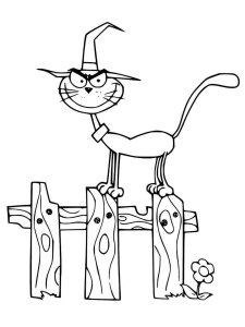 Halloween Cat coloring page 25 - Free printable