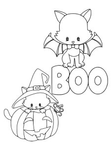 Halloween Cat coloring page 26 - Free printable