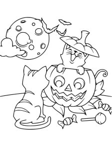 Halloween Cat coloring page 27 - Free printable