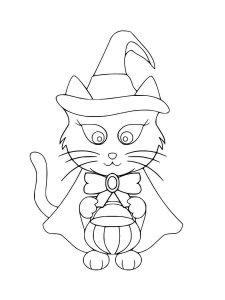 Halloween Cat coloring page 28 - Free printable