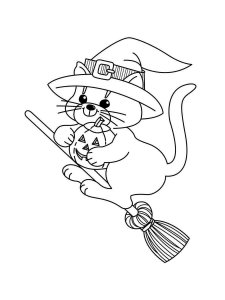 Halloween Cat coloring page 5 - Free printable