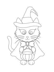 Halloween Cat coloring page 6 - Free printable