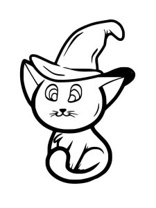 Halloween Cat coloring page 7 - Free printable