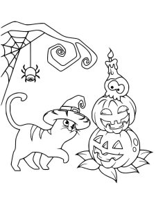 Halloween Cat coloring page 8 - Free printable