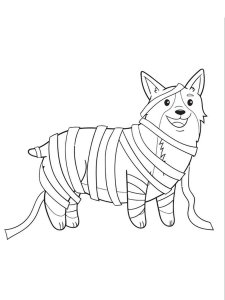 Halloween Dog Coloring Pages 11